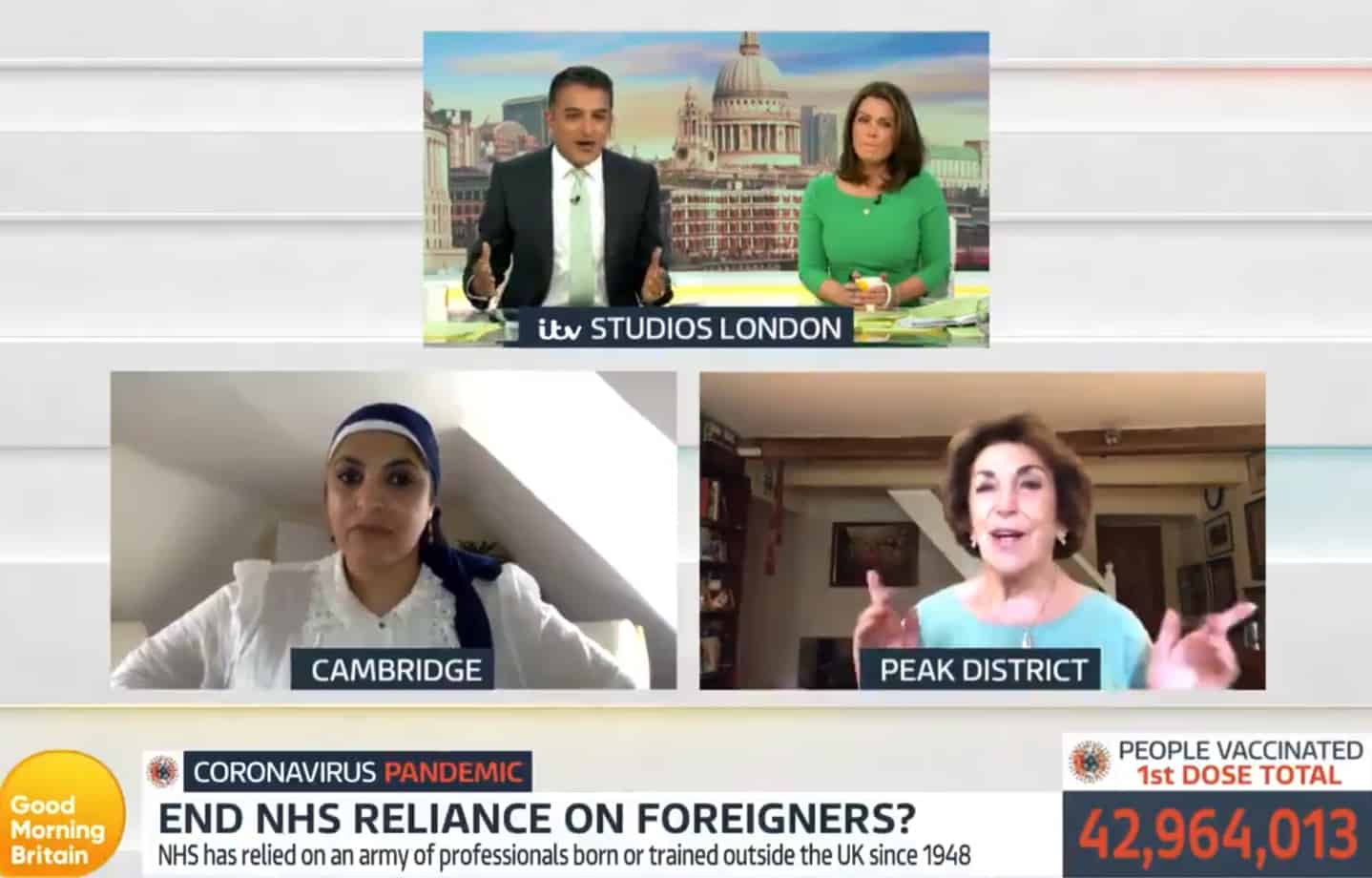 ‘You’re turning into Piers Morgan’: Adil Ray blasts Edwina Currie over NHS migrant worker comments