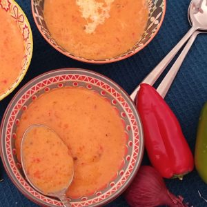 Fragrant Green and Red Pepper Soup