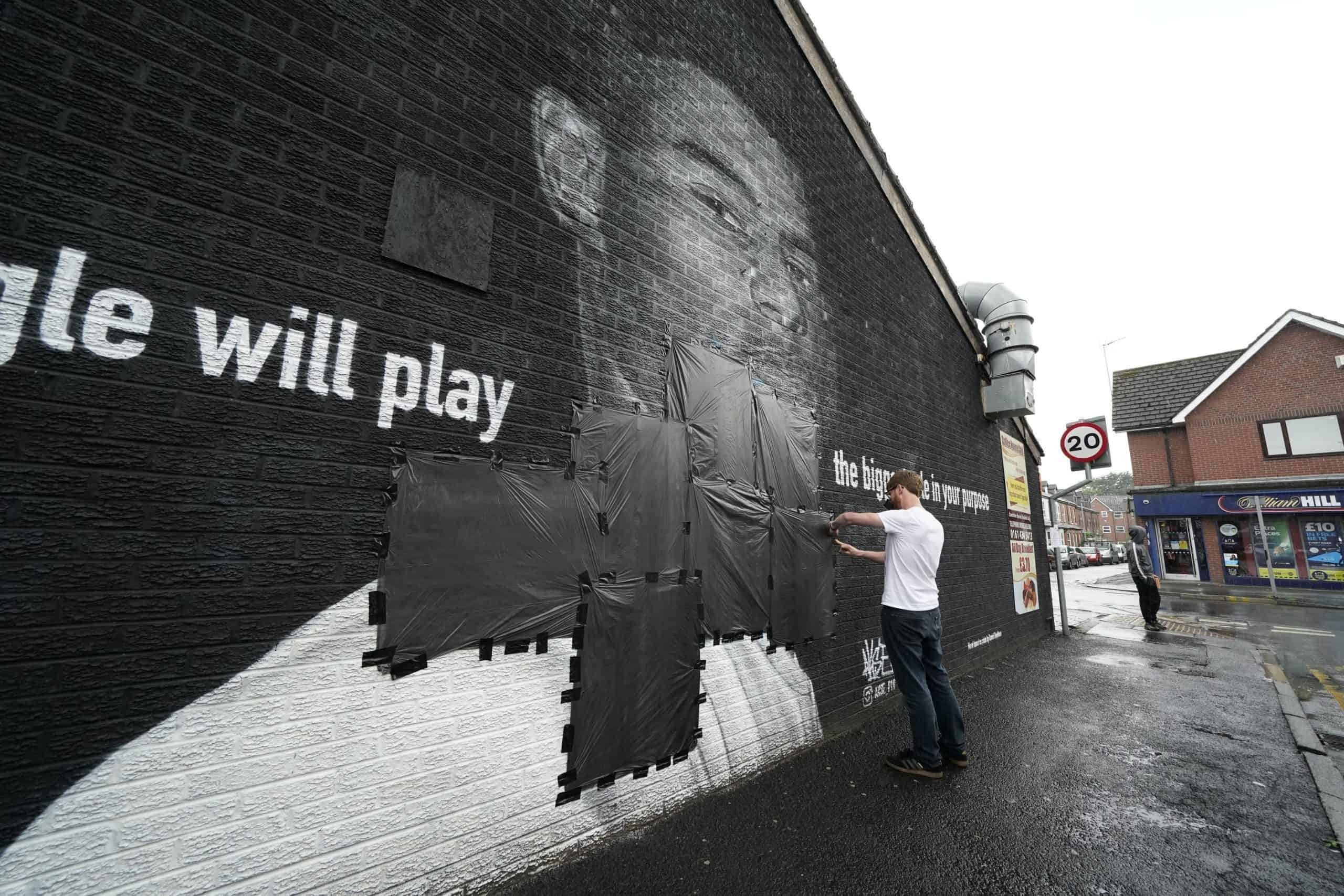 Marcus Rashford mural defaced after missed Euro final penalty