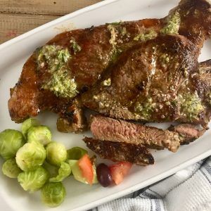 Pan-fried Rump steak with Rosemary & Garlic Paste