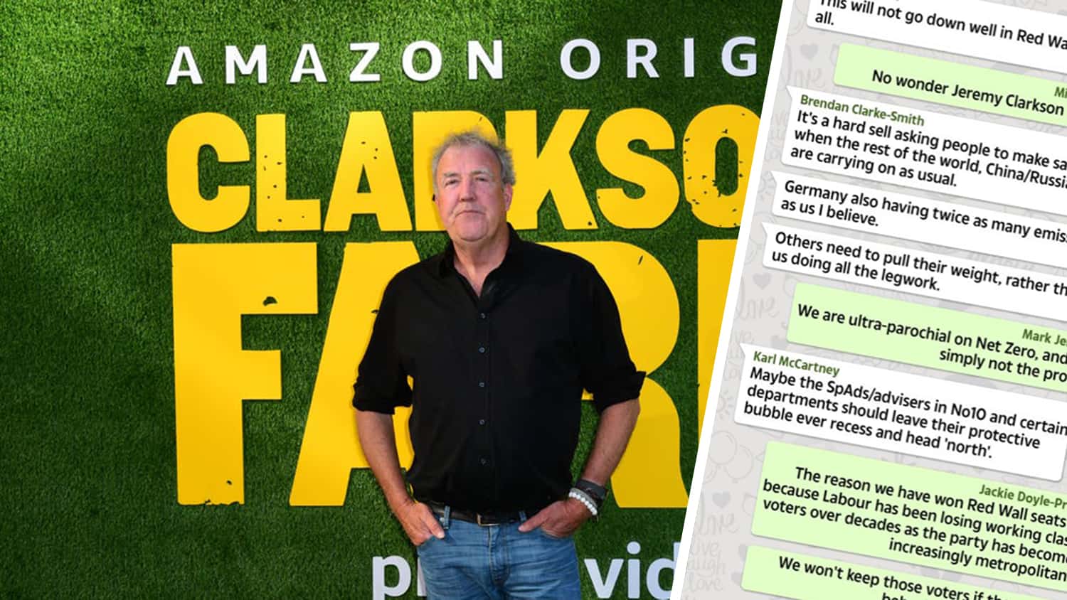‘No wonder Jeremy Clarkson votes for us!’: Tories bemoan climate plans in leaked WhatsApp messages