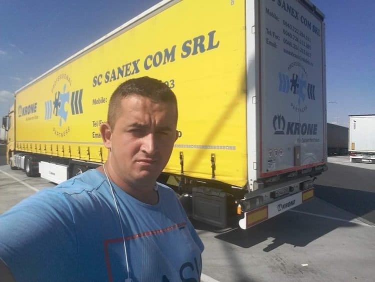 Lorry driver Viorel Alexandru Onu