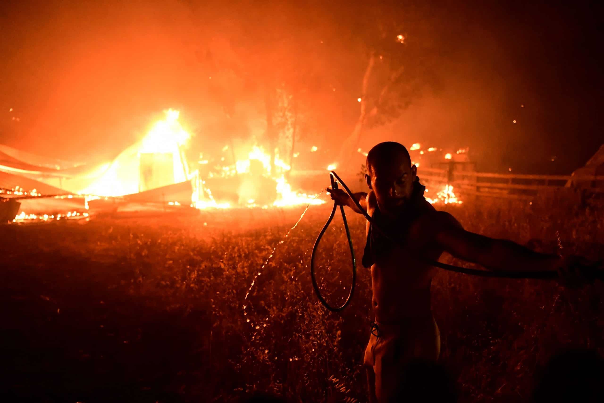 Greece burns as new UN report to sets out stark reality of climate crisis as ‘unequivocal, unprecedented’