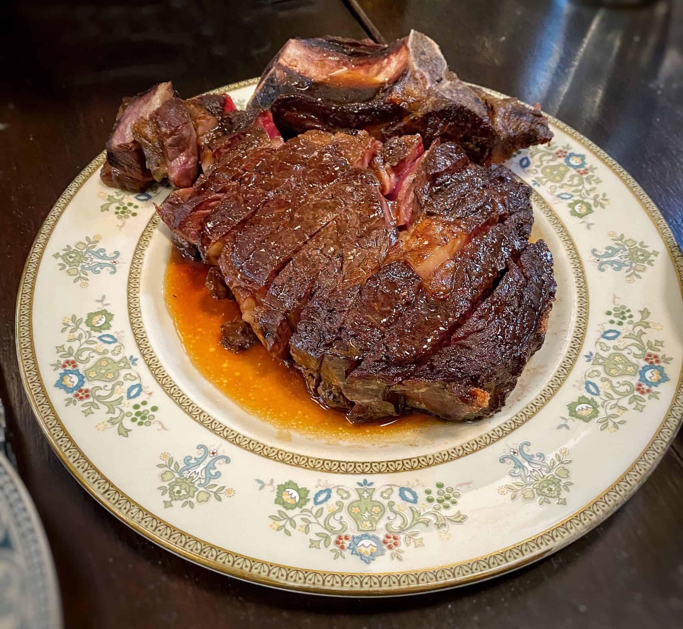 No, the red juice in rare steak is not blood