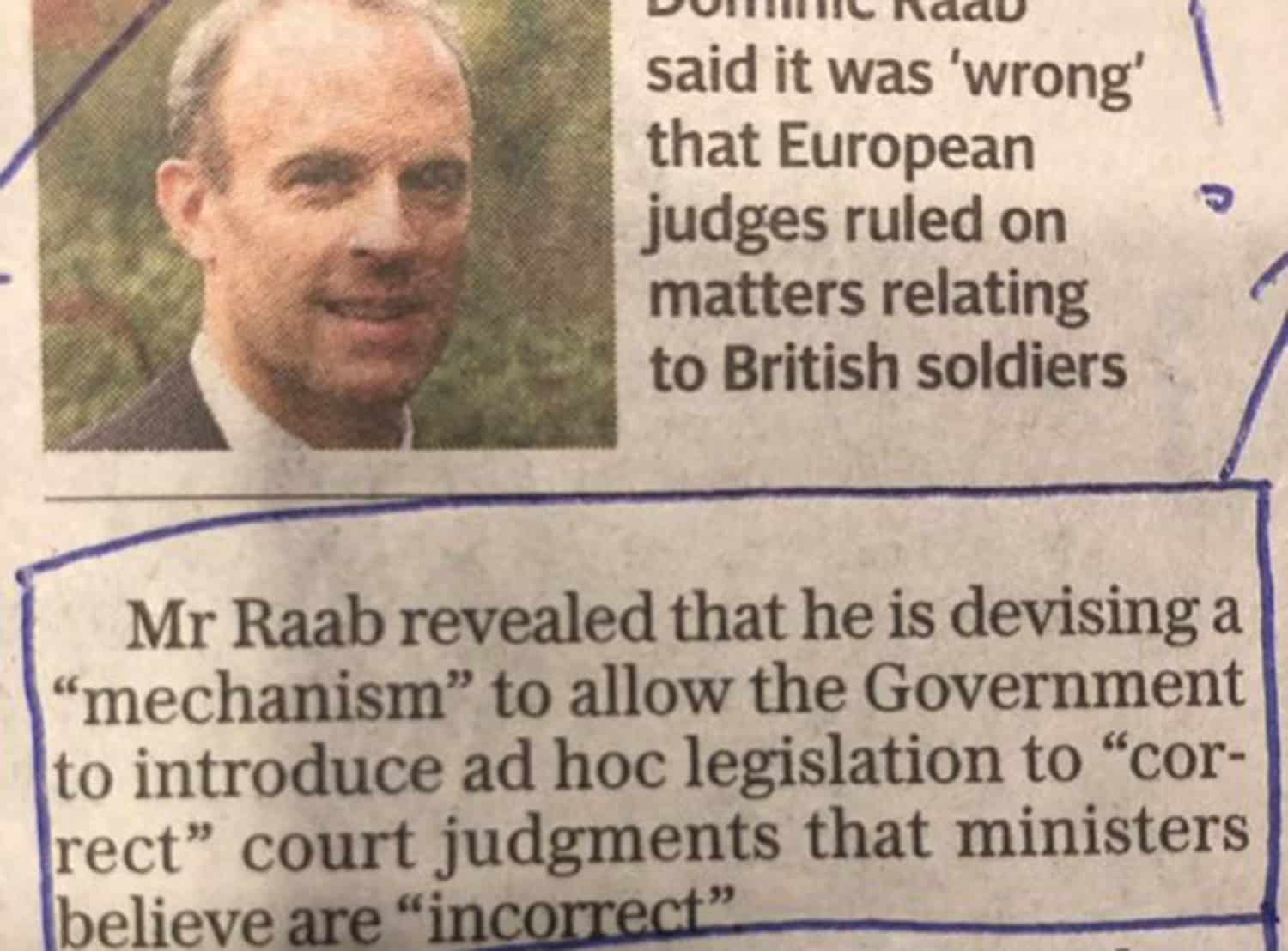 Raab’s revamp of Human Rights Act provokes outrage on social media