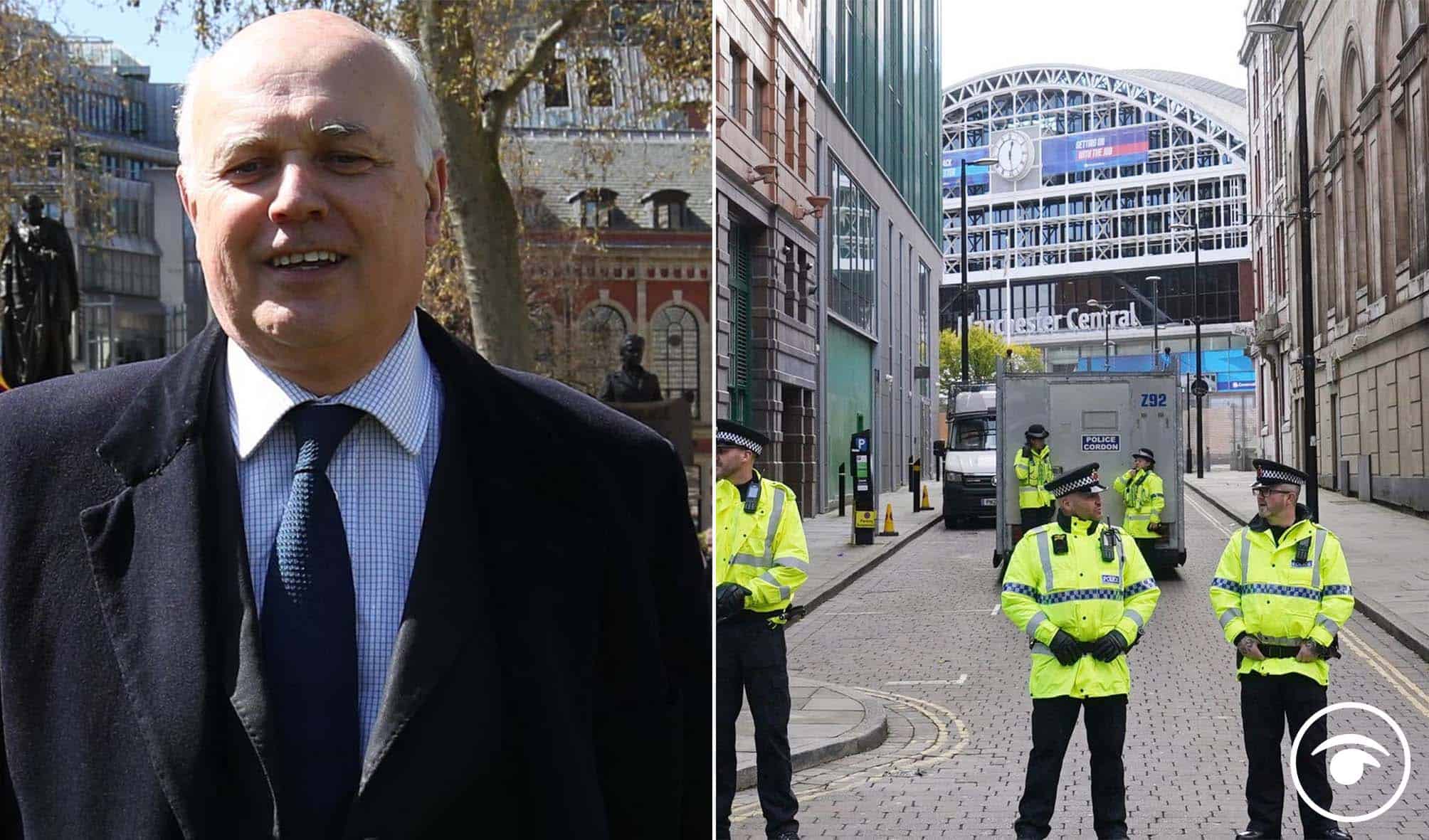 ‘Tory scum:’ Arrests after Sir Iain Duncan Smith allegedly hit with traffic cone