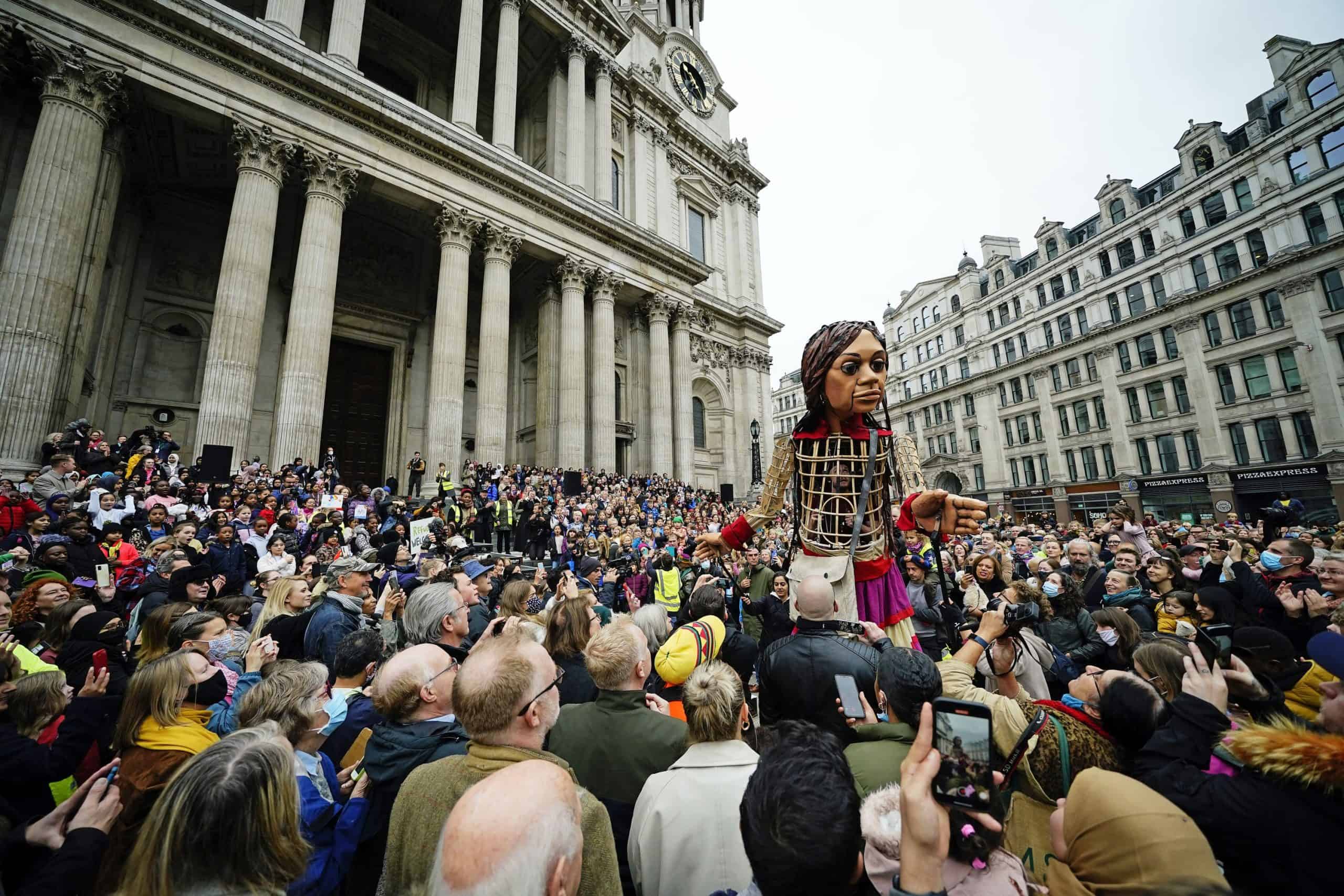 St Paul’s dean welcomes Syrian refugee puppet – saying London can be a ‘refuge for all who need it’