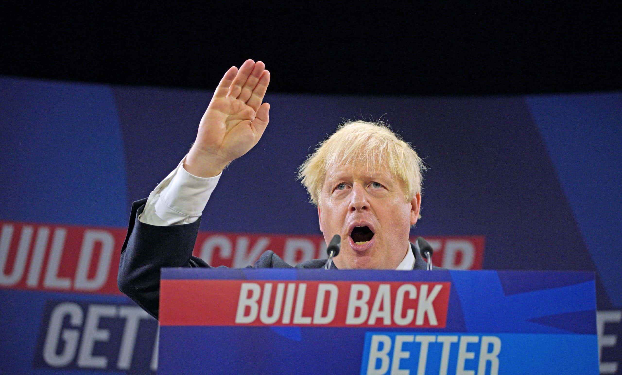 Big on bluster, short on substance: Boris gives rambling conference speech