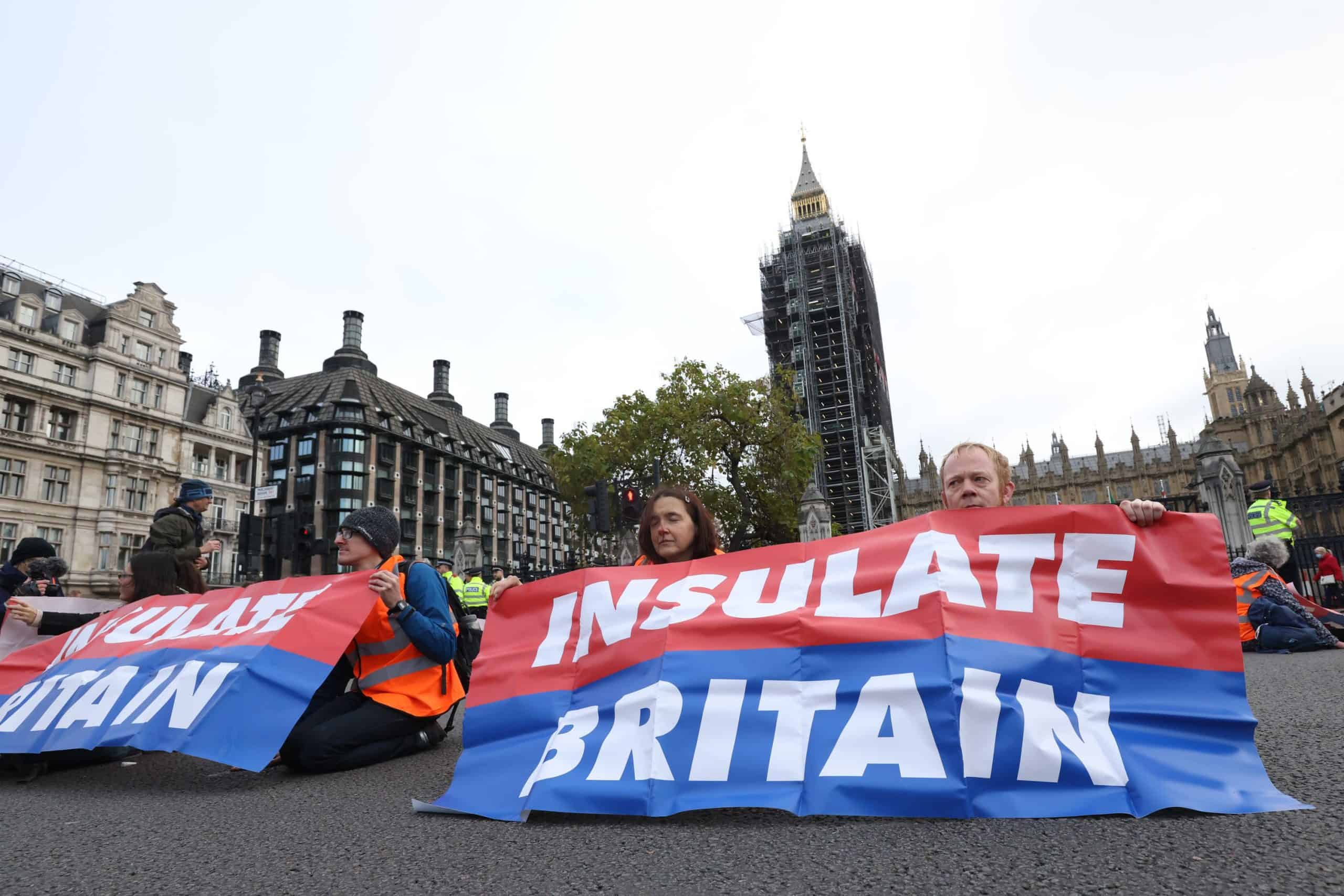Insulate Britain blockades Parliament, enraging Tory MPs
