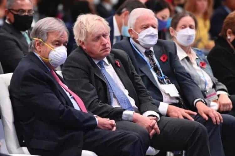 Watch: Boris Johnson tries to explain why he sat maskless next to Sir David Attenborough