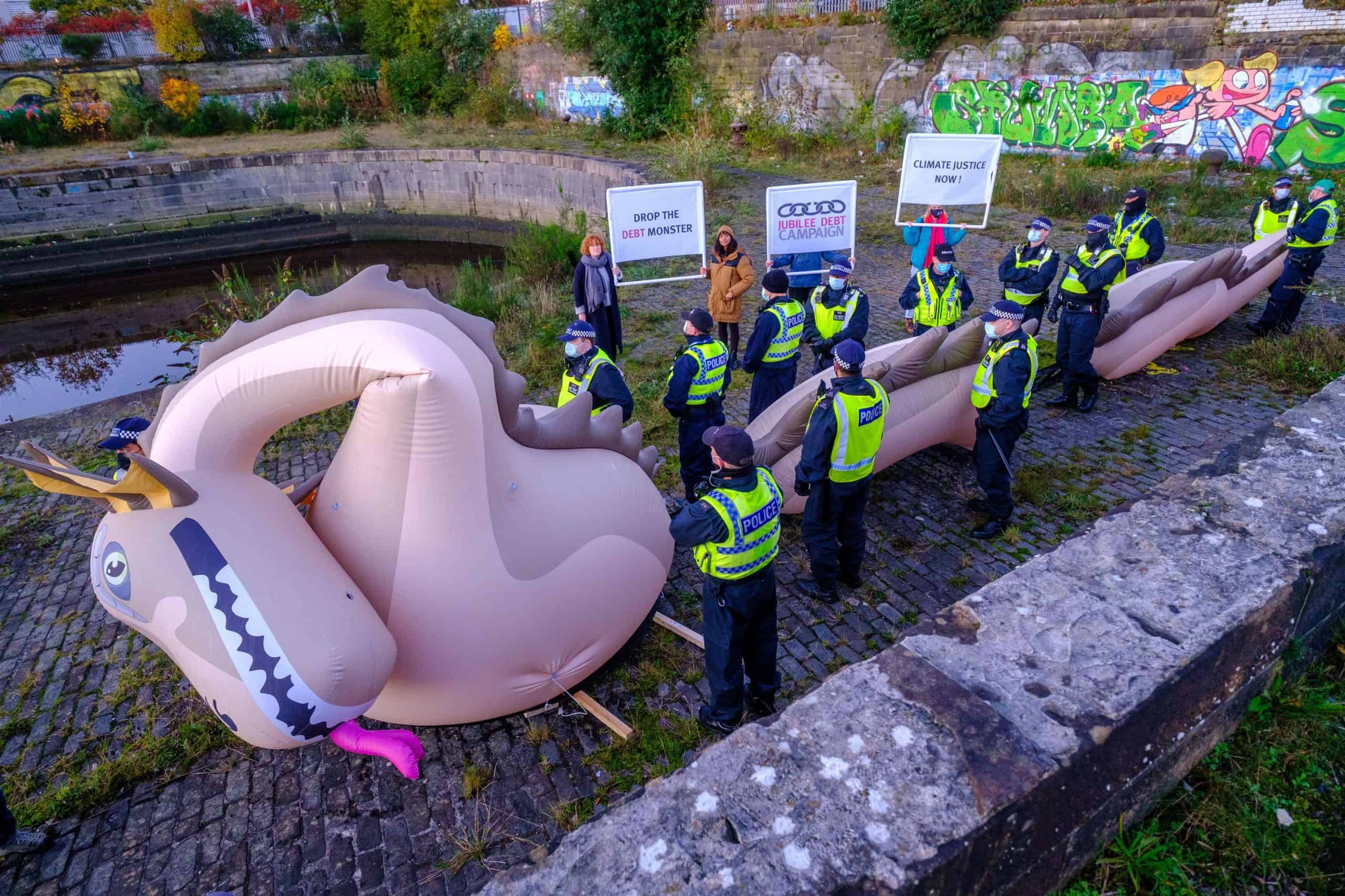 Loch-ed up monster: Inflatable Nessie ‘seized’ by police at Cop26
