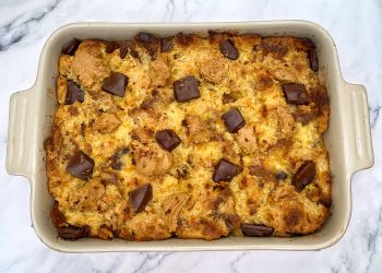 Pannetone bread and butter pudding recipe Jonathan Hatchman