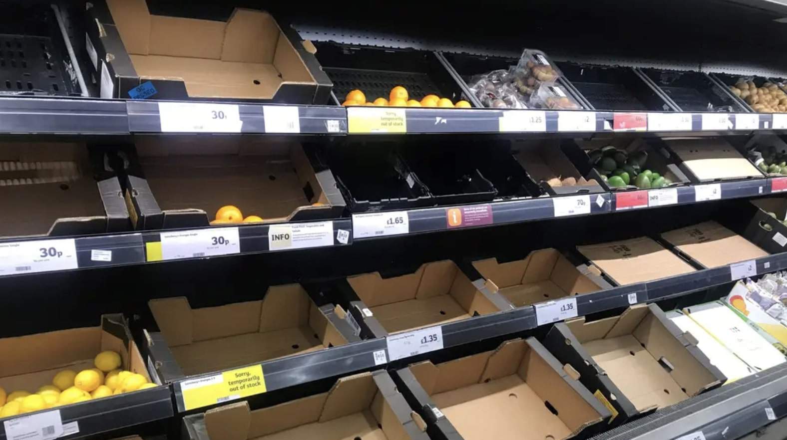 Shoppers face empty shelves again as Covid and Brexit bite