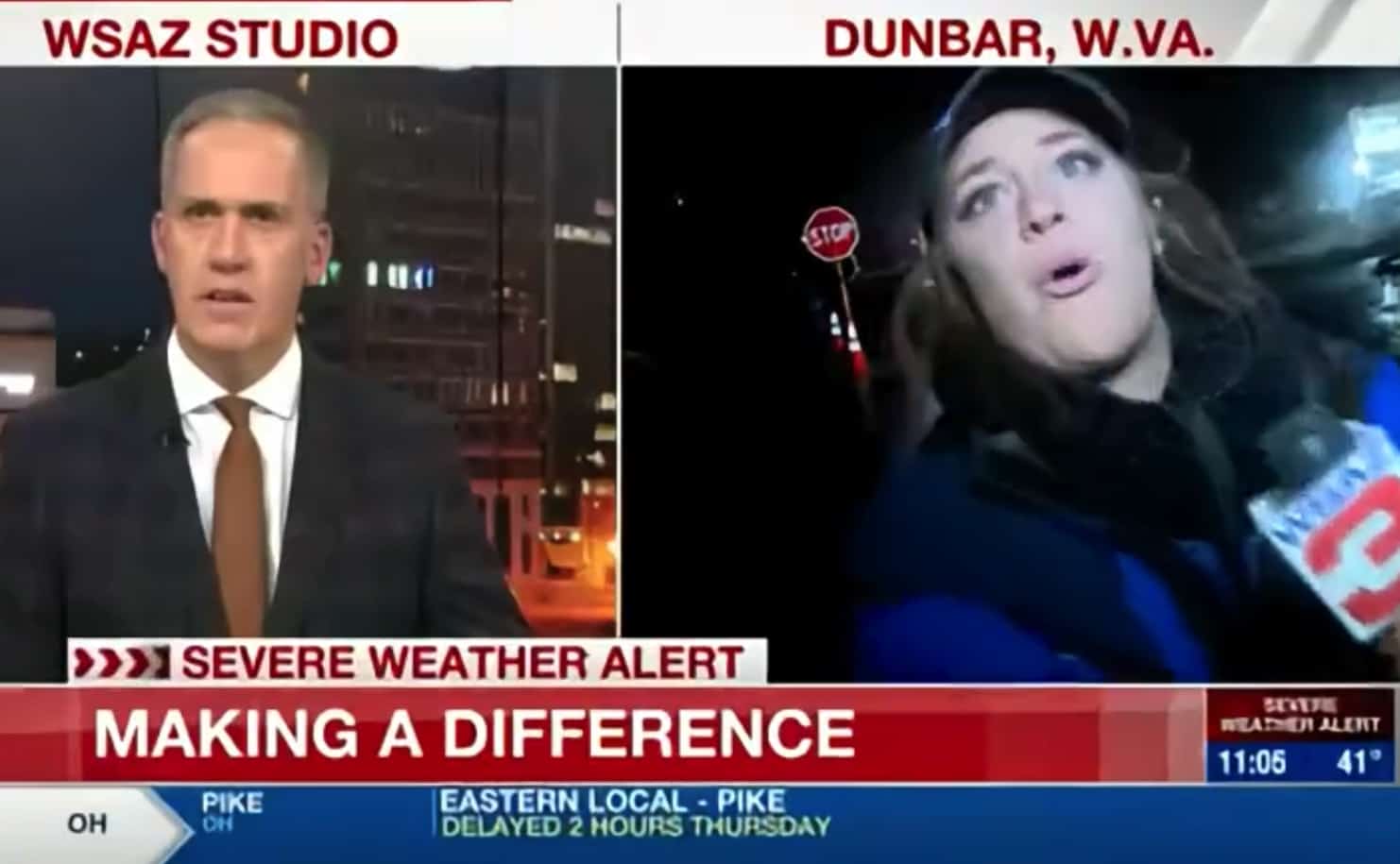 Reporter gets hit by a car on live TV – and continues the broadcast
