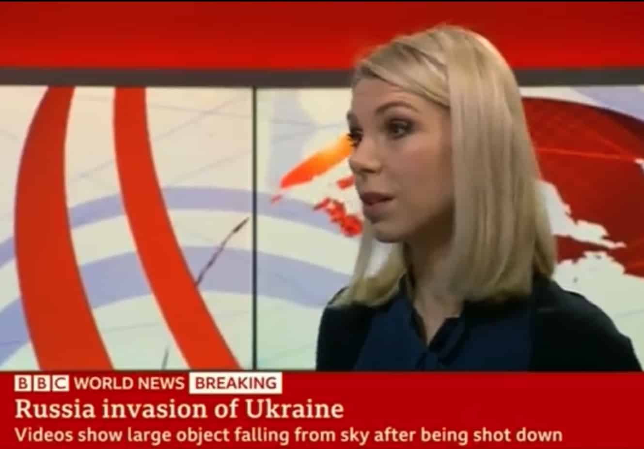 Ukrainian journalist watches her home destroyed while reporting live