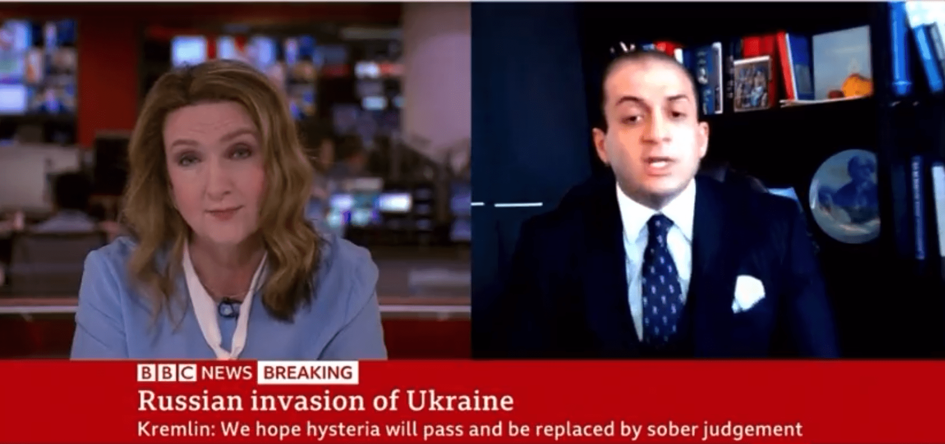 ‘This is nonsense’: Victoria Derbyshire calls out Putin supporter live on BBC
