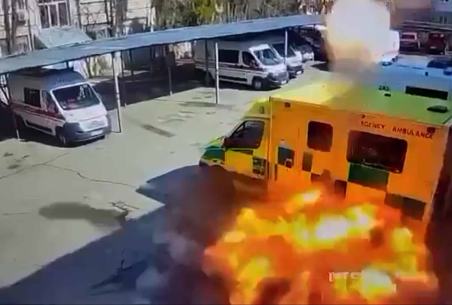 Ex-NHS ambulance sent to Ukraine blown up by Russian missile