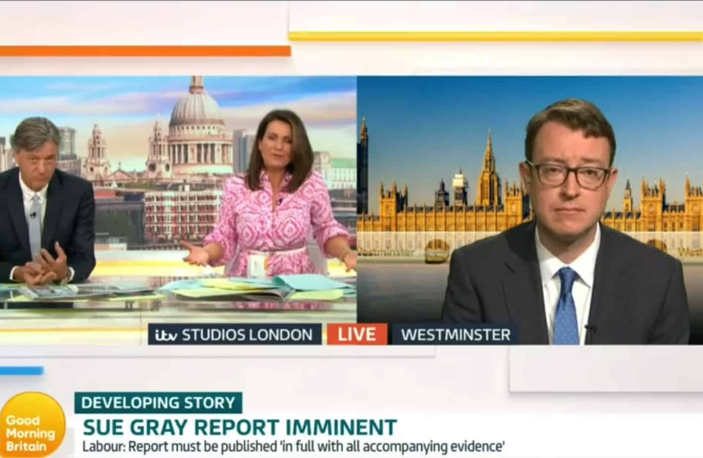 Susanna Reid on fire as she grills Tory MP over PM’s lawbreaking activities