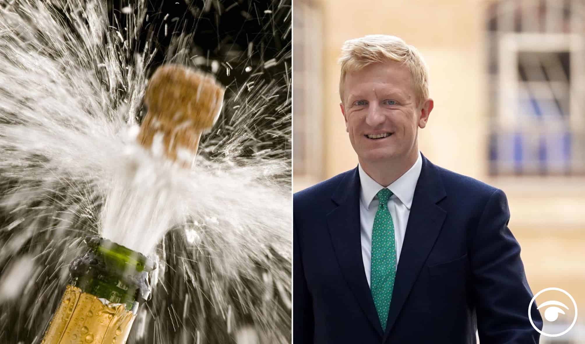 Description on Champagne donated by Oliver Dowden auctioned as ‘souvenir of partygate’ leaves a bitter taste