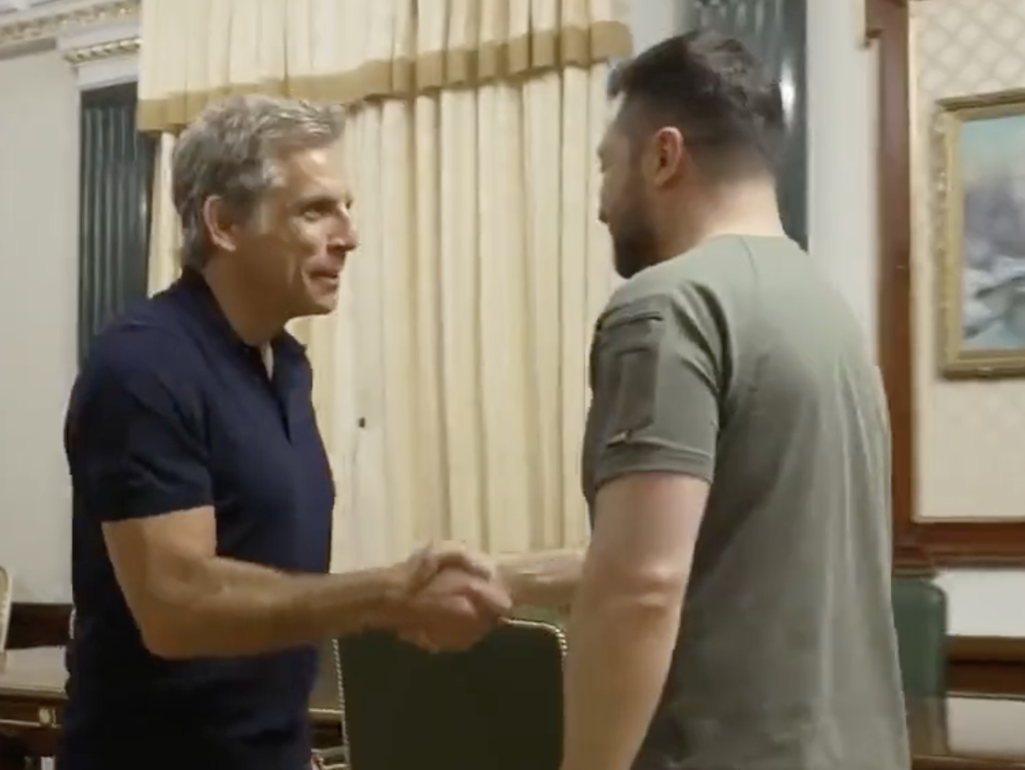 Watch: Ben Stiller met President Zelensky and it was uplifting