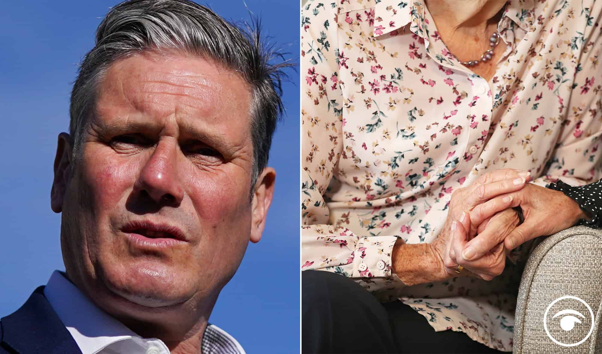Starmer urged to back £15 per hour for care workers as UK workers see pay lag behind inflation at record rate