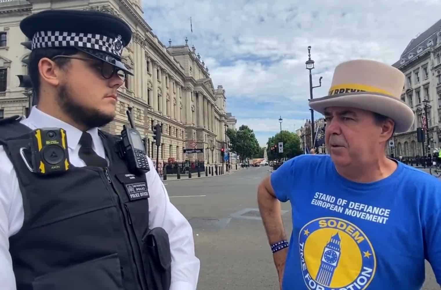Steve Bray given police minders outside parliament