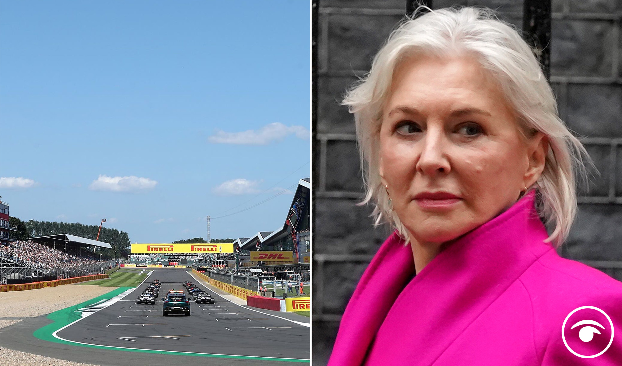 Watch: Nadine Dorries ‘ignored’ during F1 grid walk at Silverstone and it’s amusing