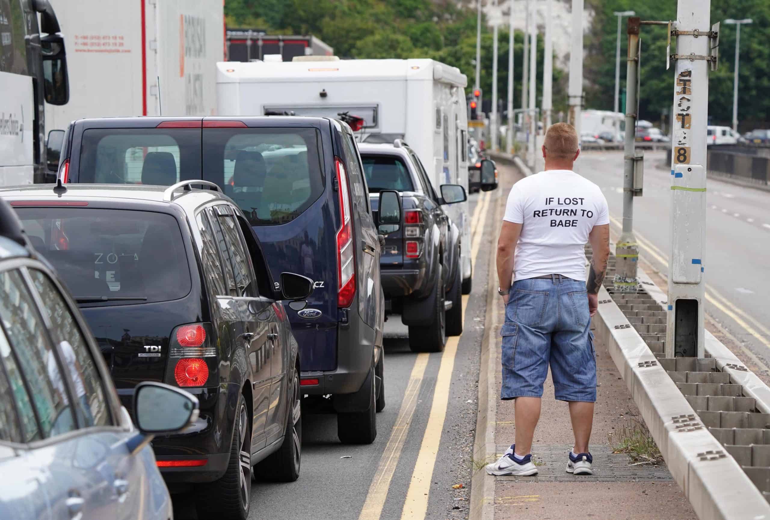 In pictures: Holidaymakers stuck in hours of queues with traffic at a standstill