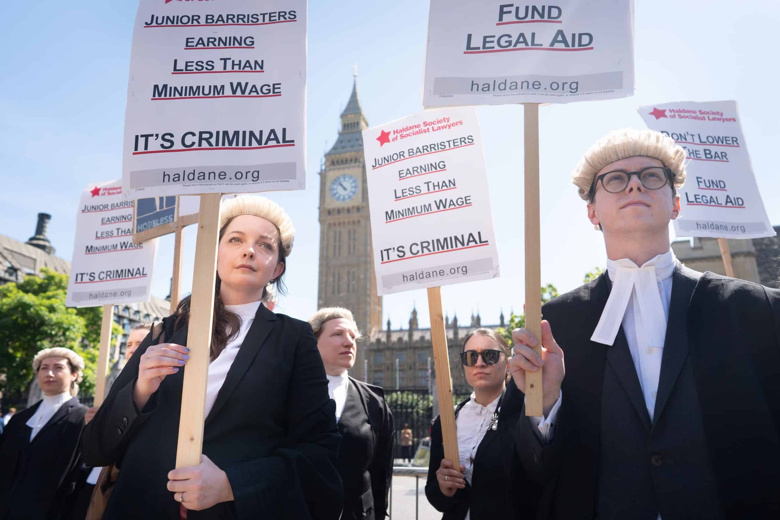 ‘Message to Raab is simple – Get the job done:’ Barristers strike for fourth week
