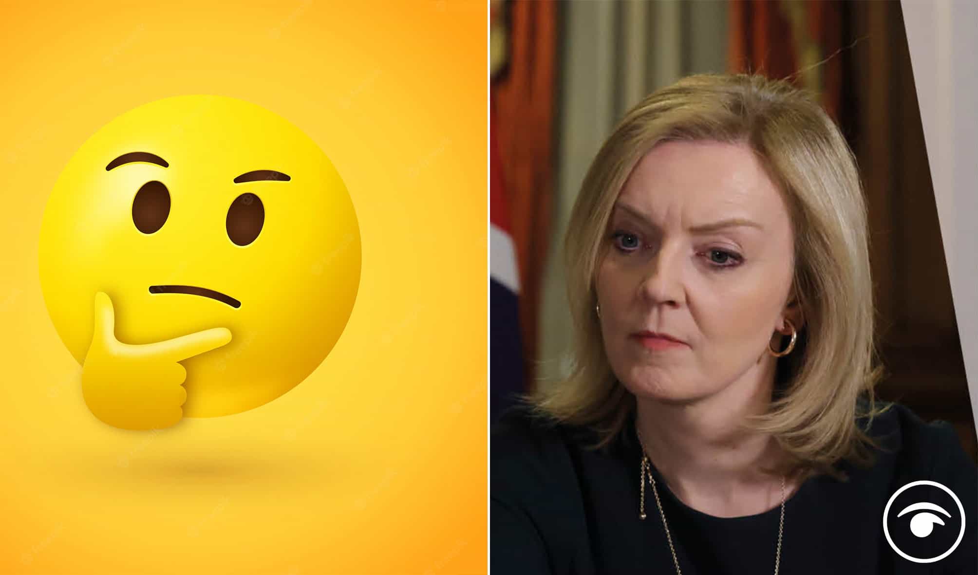 There are some great reactions to a picture of Liz Truss thinking