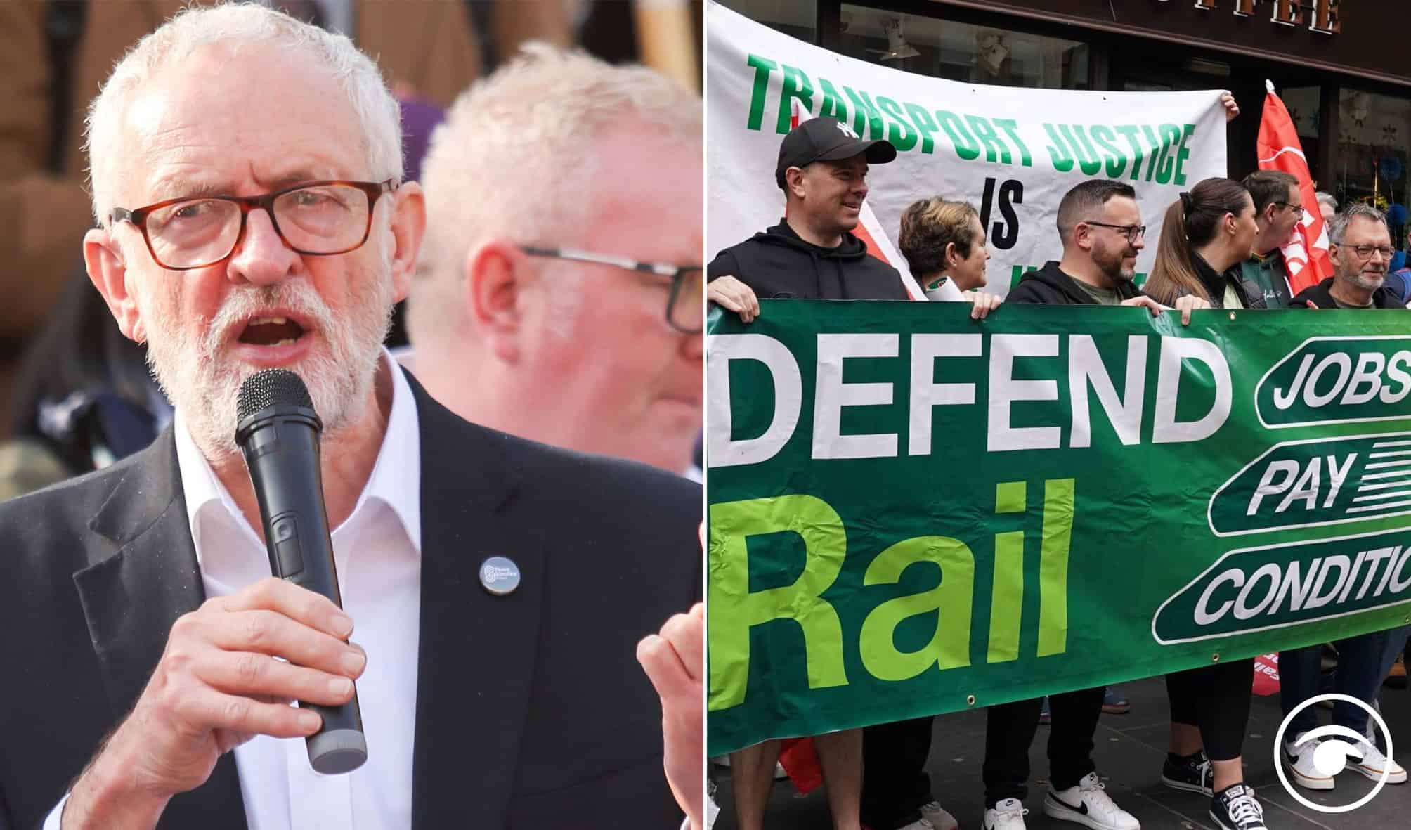Watch: Spoof telephone caller blames Corbyn for rail strikes and everything else