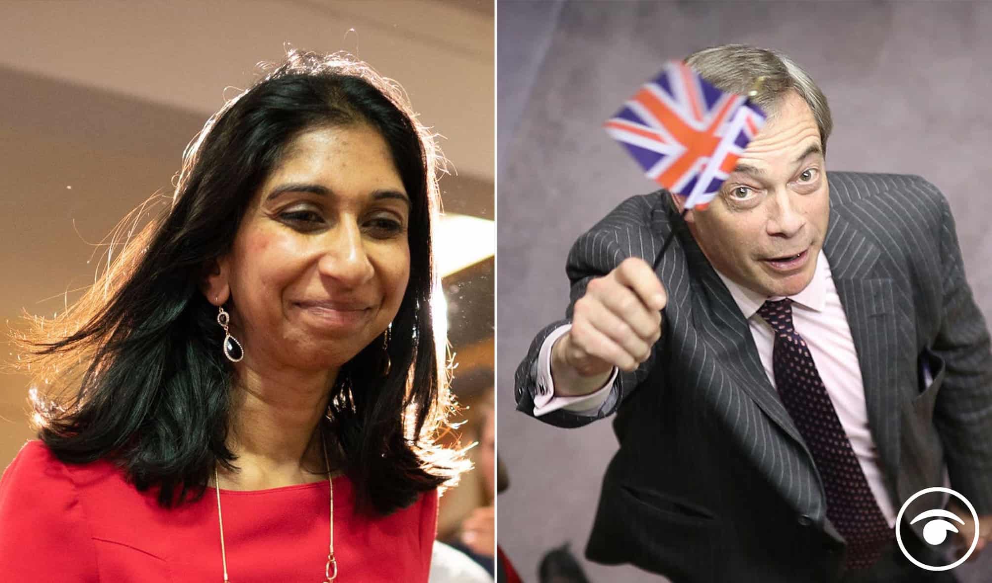 Farage lampooned for backing Braverman’s short-lived leadership race