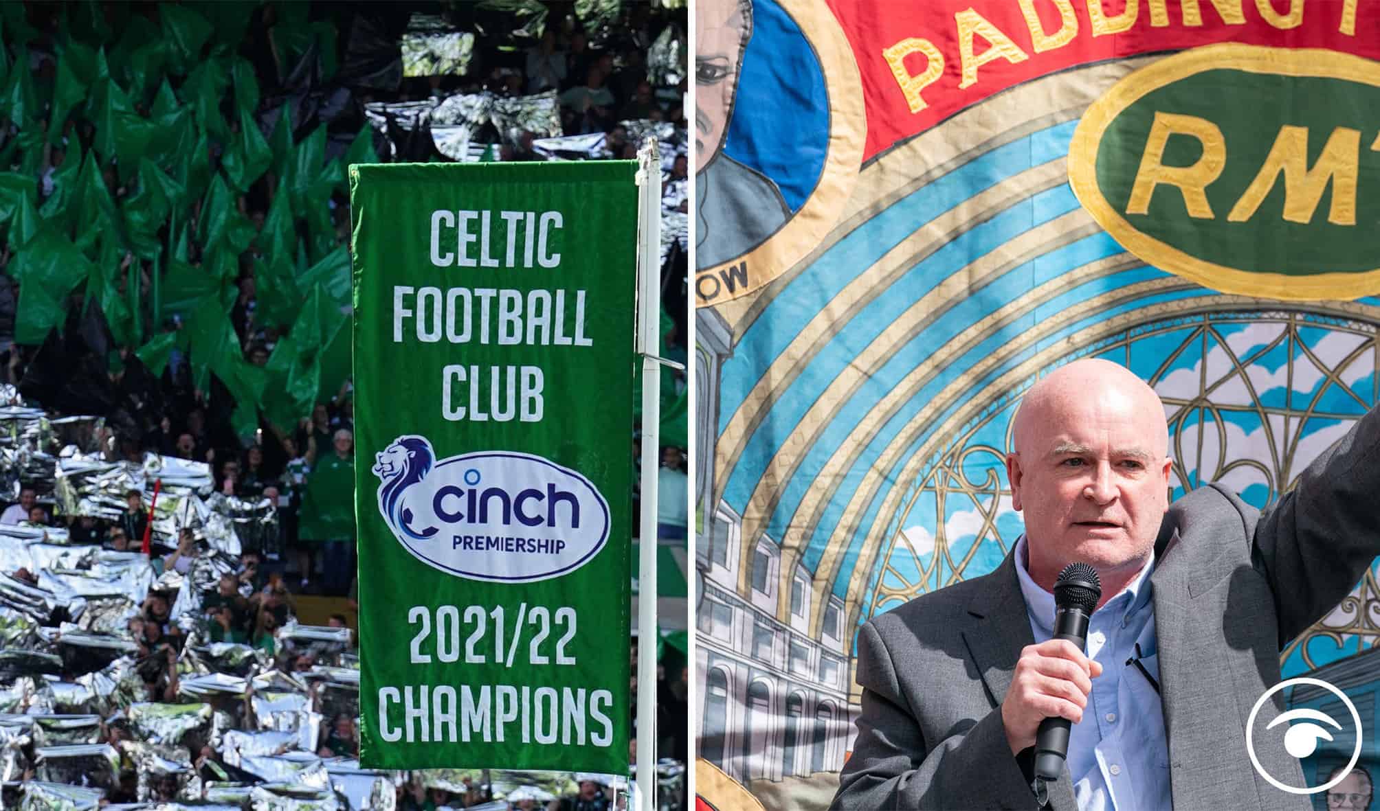 Watch: Celtic fans NSFW chant about Tories and show support for RMT