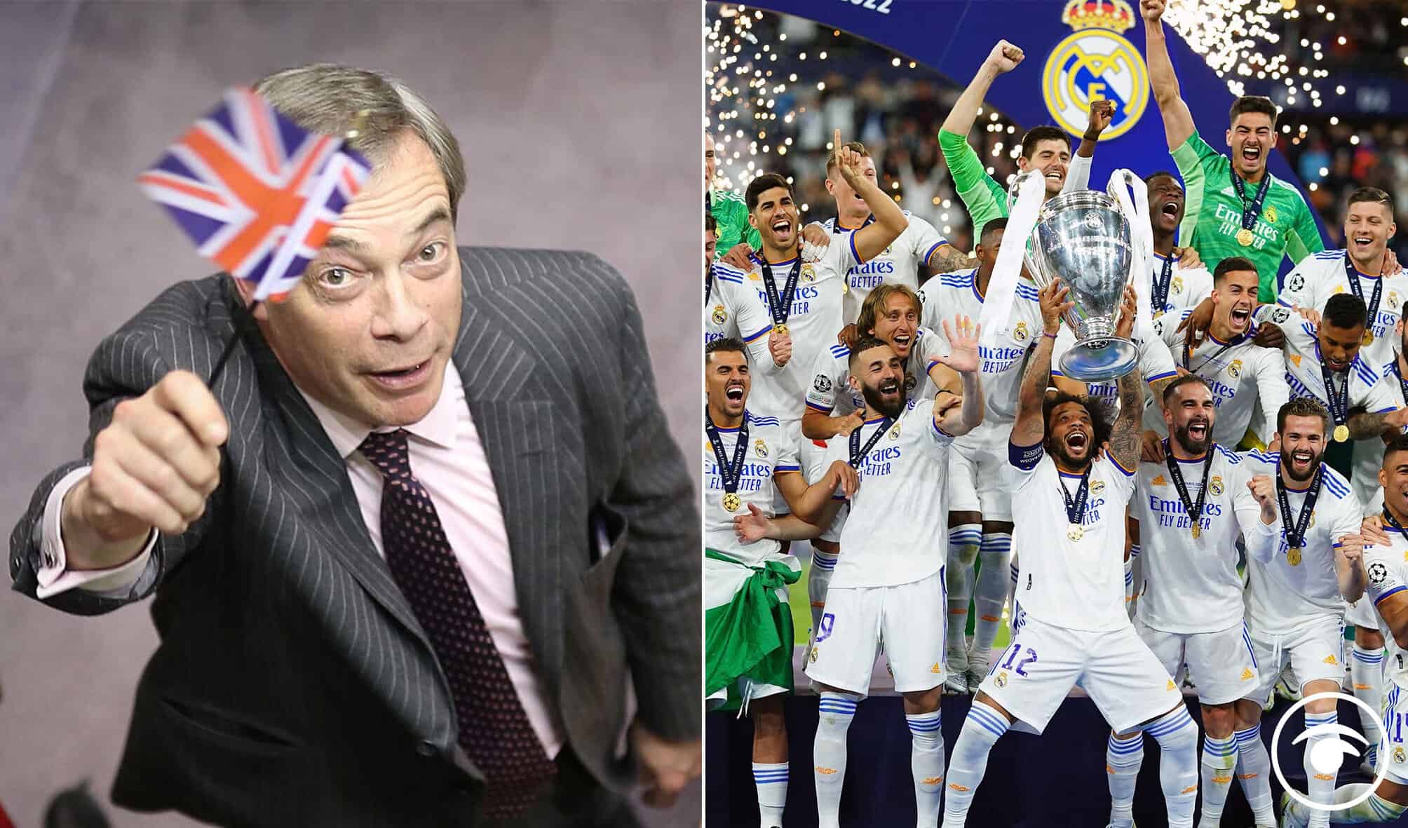 Now Nigel Farage wants a ‘Brexit for football’ but his previous comments are a massive own goal