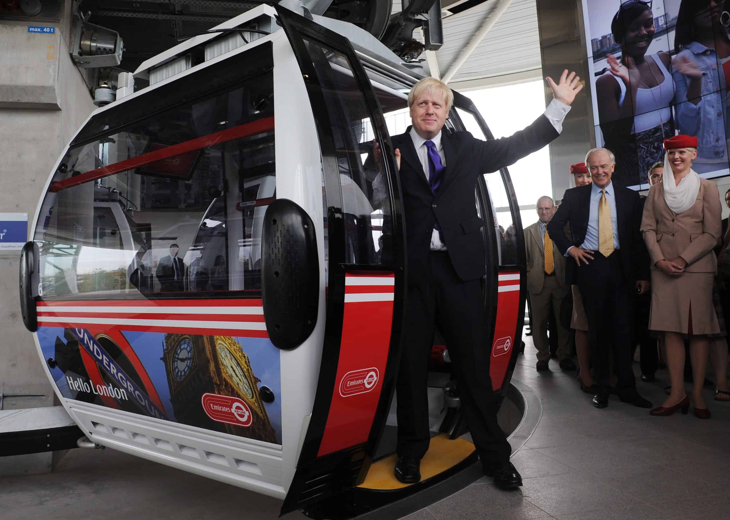 Another Johnson failure? New sponsor for London’s cable car to pay TfL a fraction of previous deal
