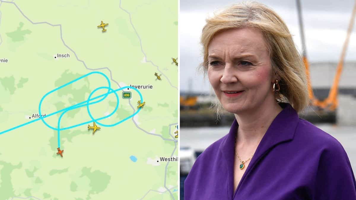 Liz Truss stuck mid-air over Aberdeen as tenure as PM gets off to a turbulent start
