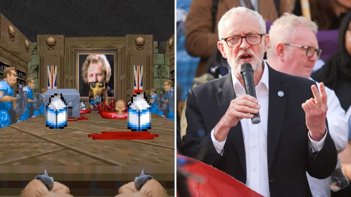 Jeremy Corbyn pictured playing ‘Doom’ game that lets you ‘kill Thatcher’