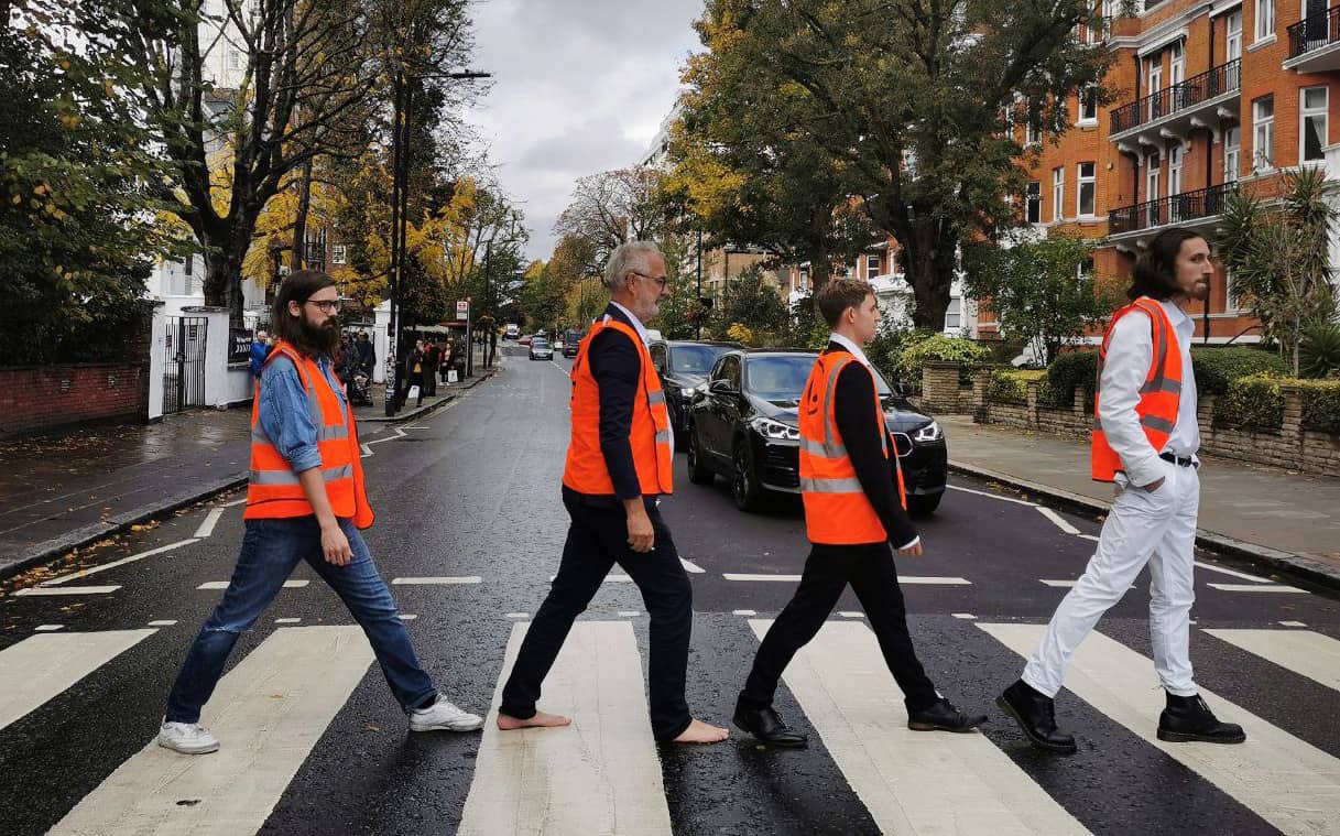 Just Stop Oil activists block Abbey Road crossing