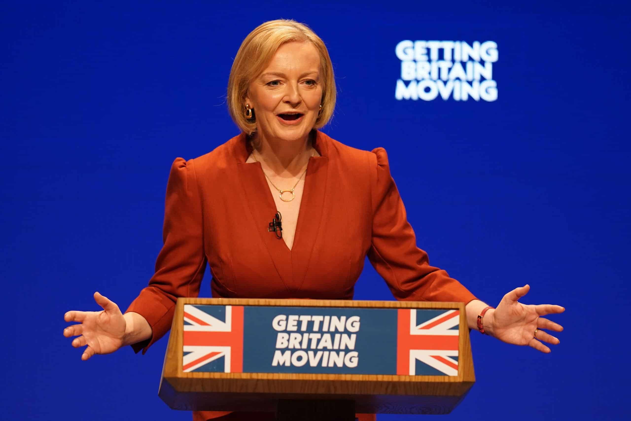 Truss heckled as she delivers first conference speech as Tory leader