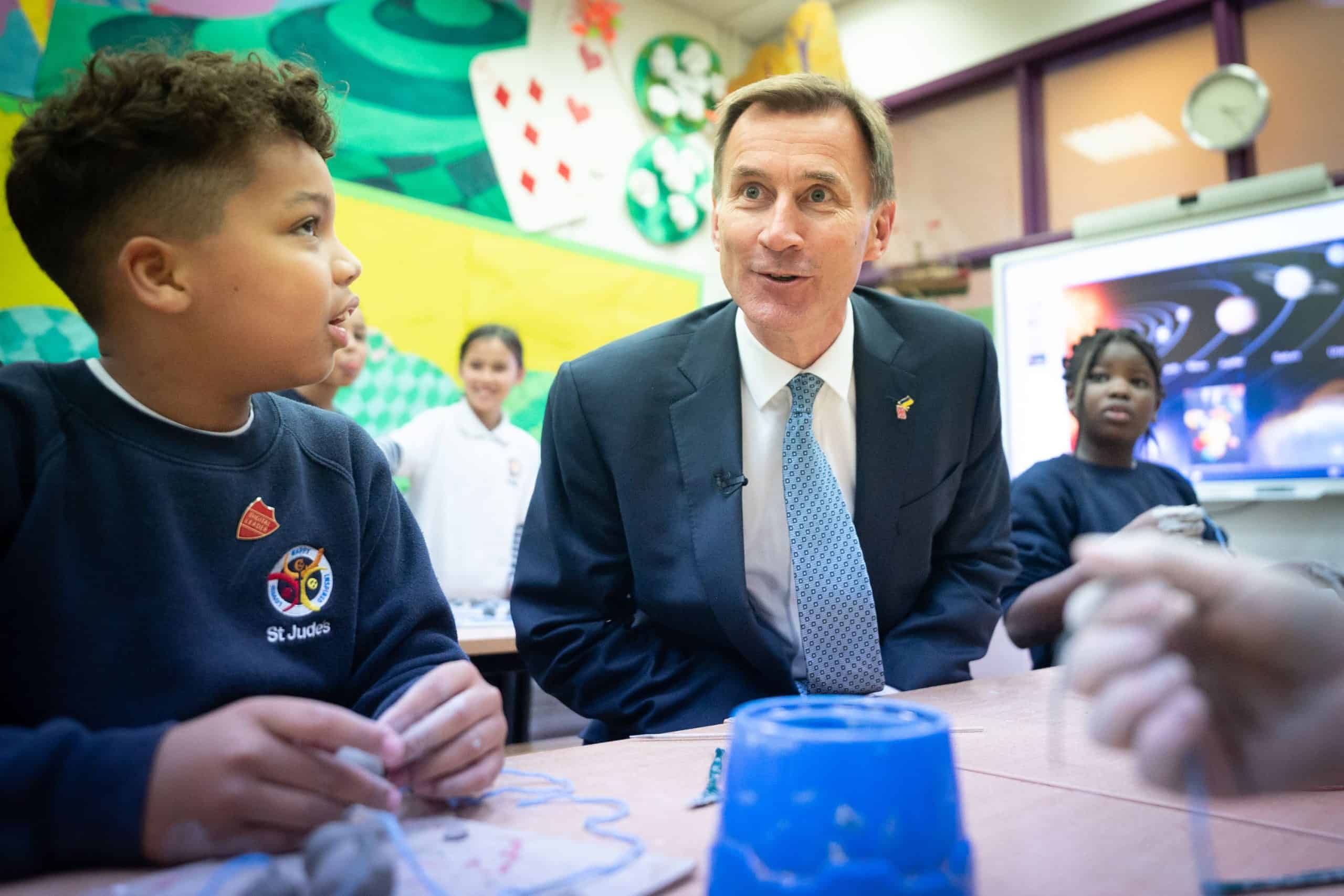 Hunt visits school named after the ‘patron saint of lost causes’