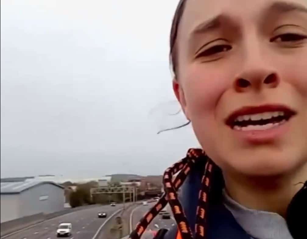 Just Stop Oil protestor breaks down in tears as she explains why they halted traffic on M25