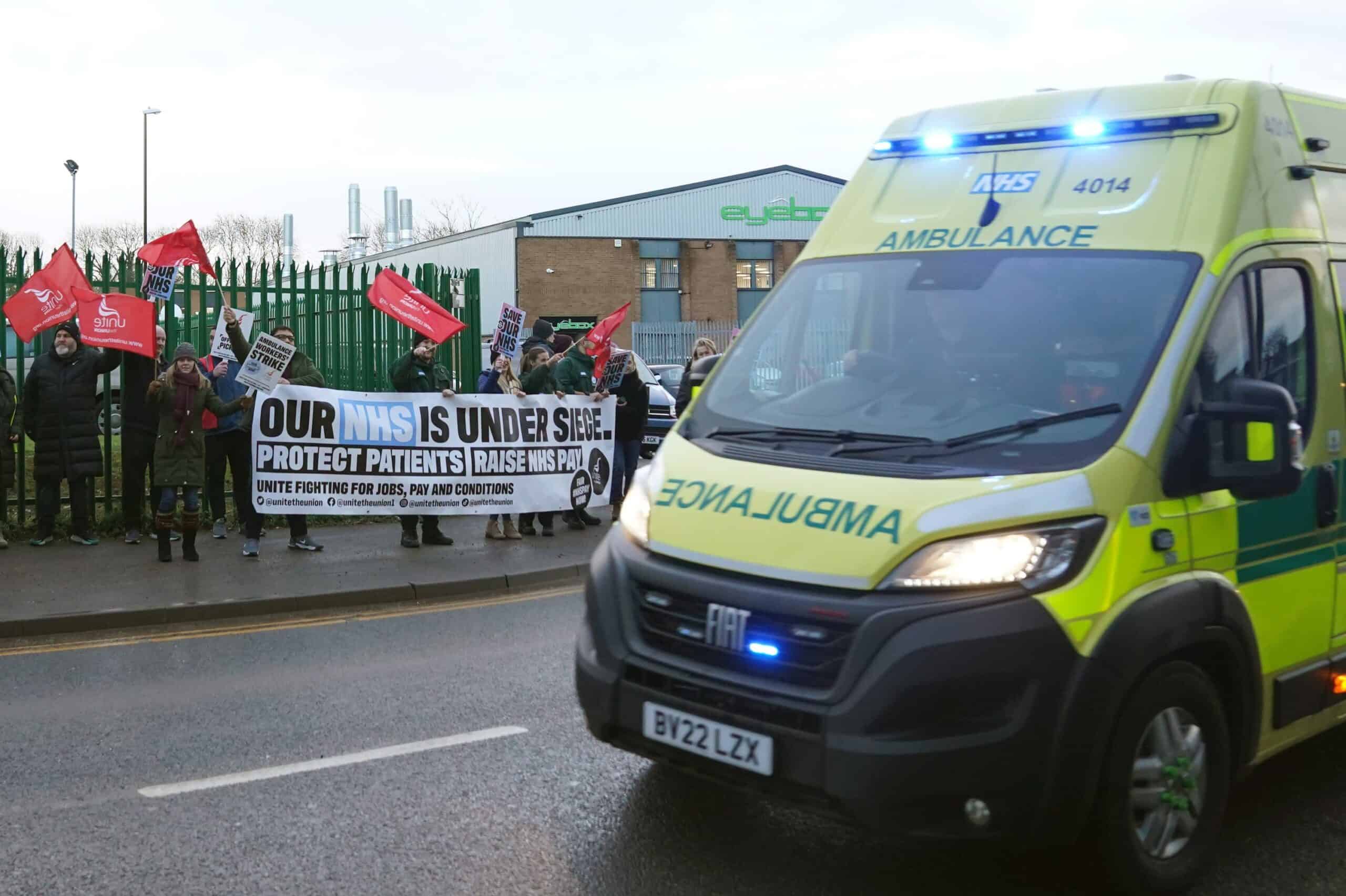 Ambulance strikes suspended by GMB and Unison