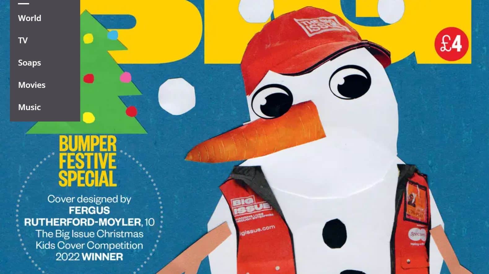10-year-old wins Big Issue Christmas cover design contest
