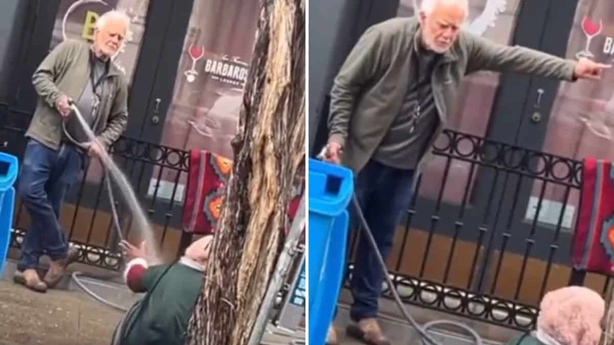 Gallery owner who sprayed homeless woman with hose arrested