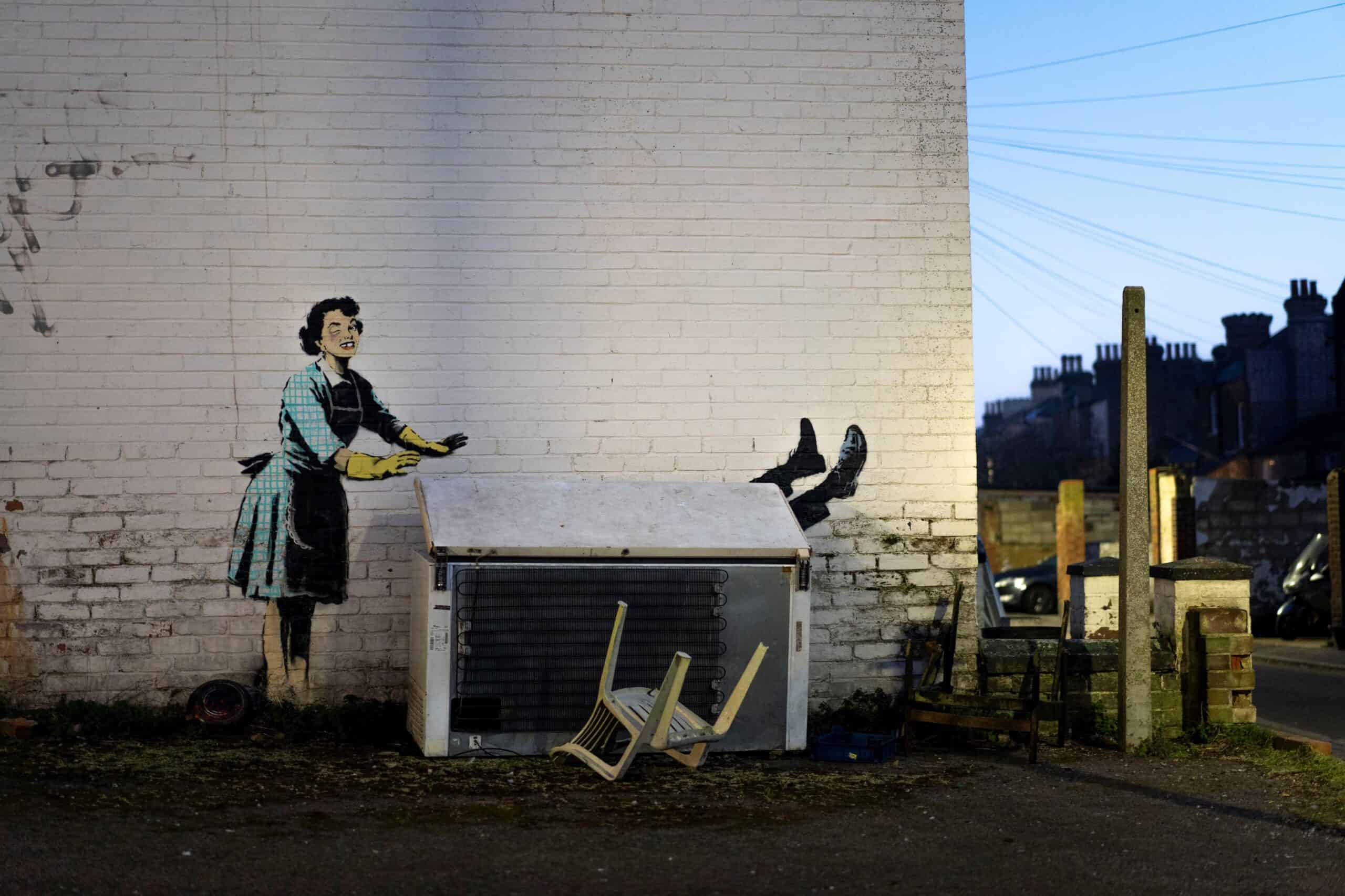 Banksy confirms Valentine’s Day artwork depicting themes of domestic was him