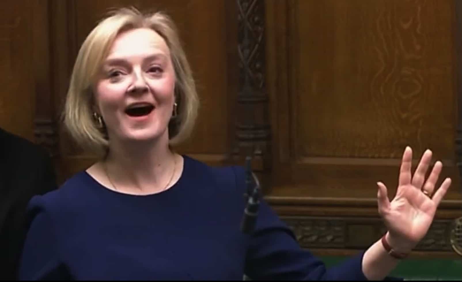 Liz Truss incorrectly addresses Boris Johnson in her first backbench contribution since 2012