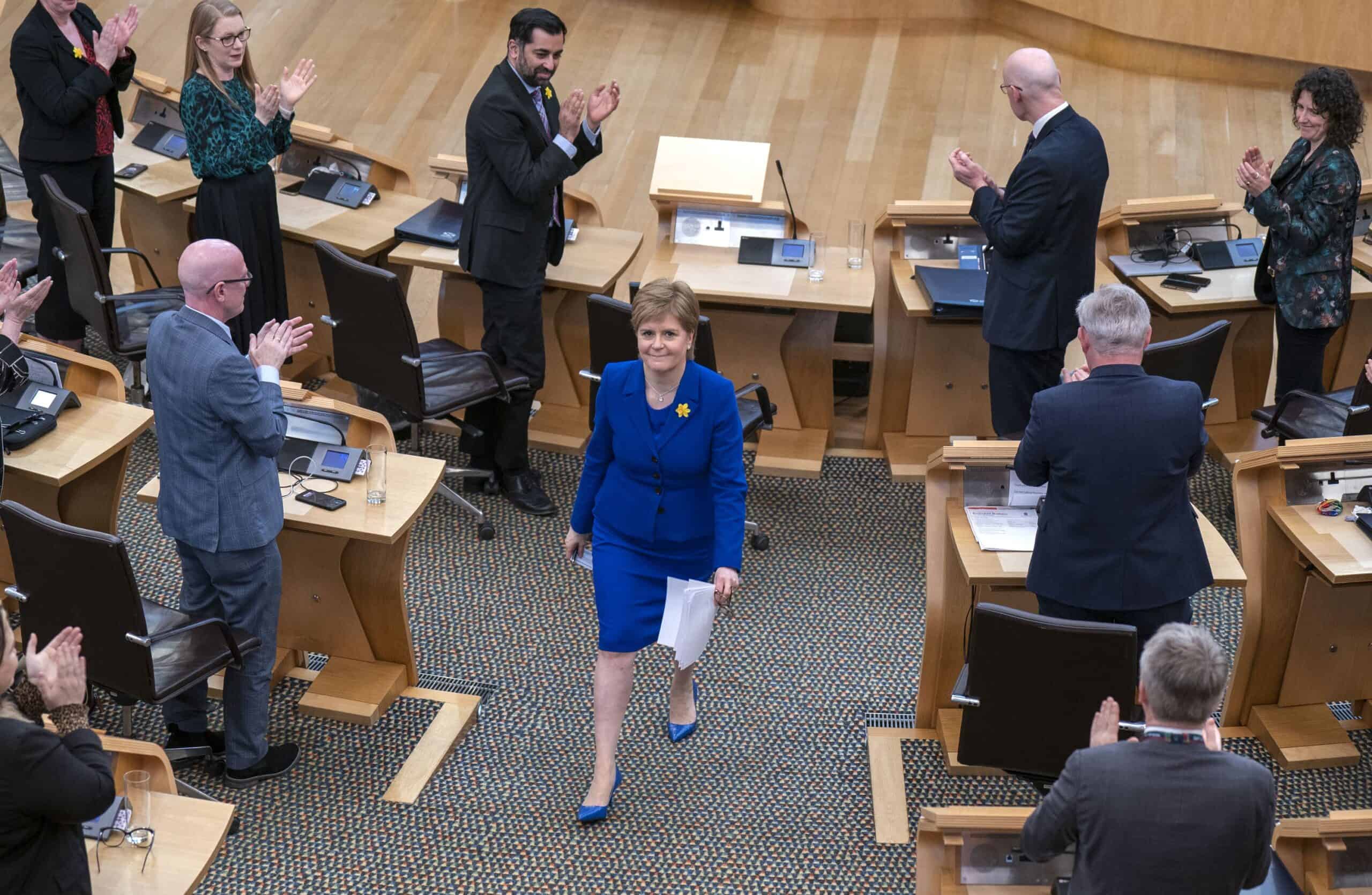 Watch: Sturgeon given standing ovation after final Holyrood speech as First Minister