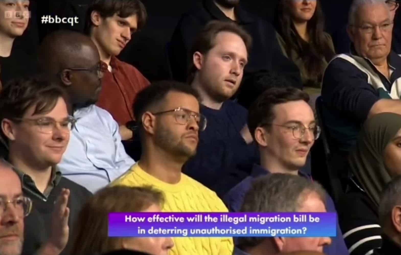 Question Time audience member nails the motive behind Tories Illegal Immigration Bill