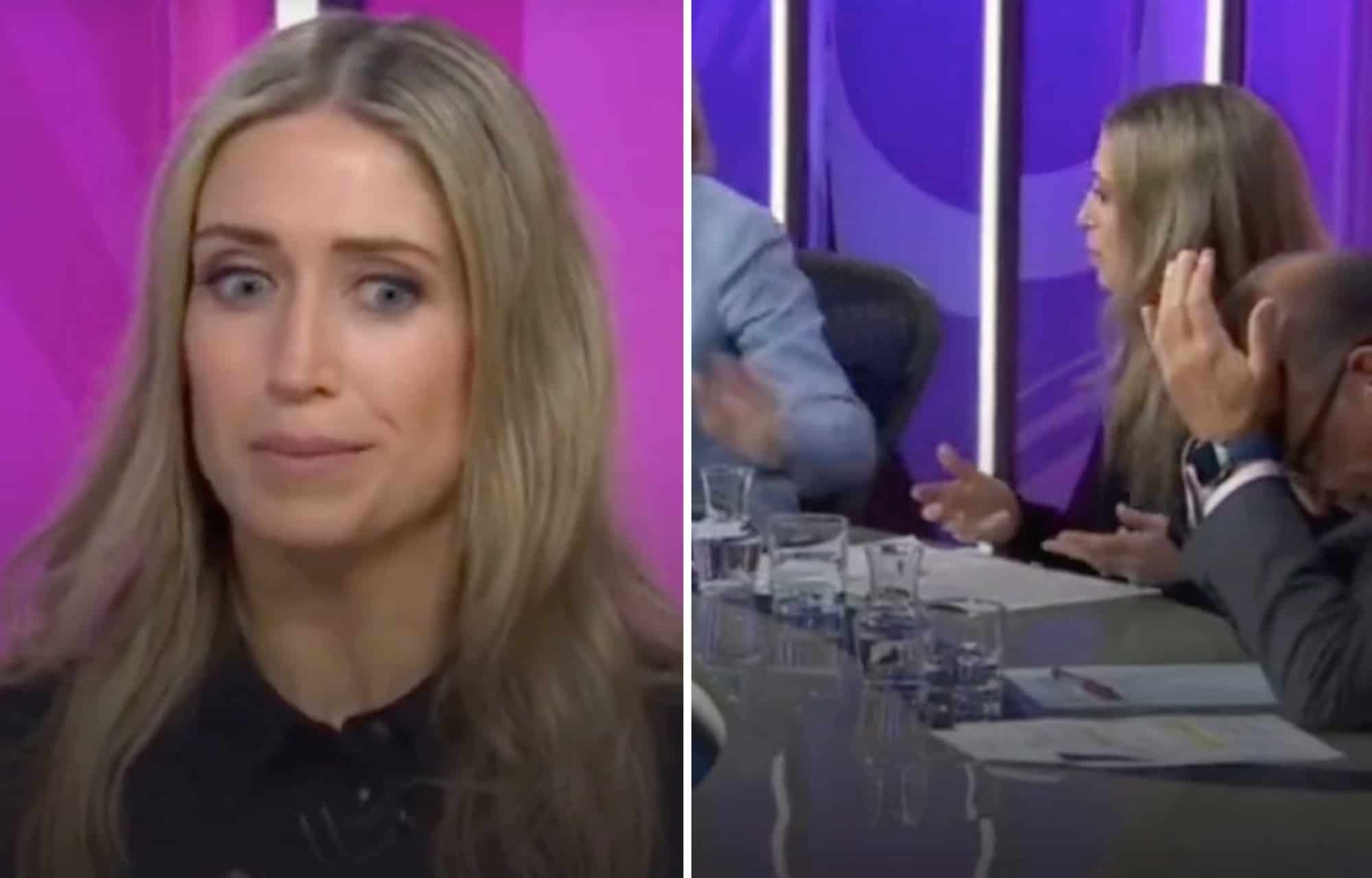 Theo Paphitis left with his head in his hands during Question Time