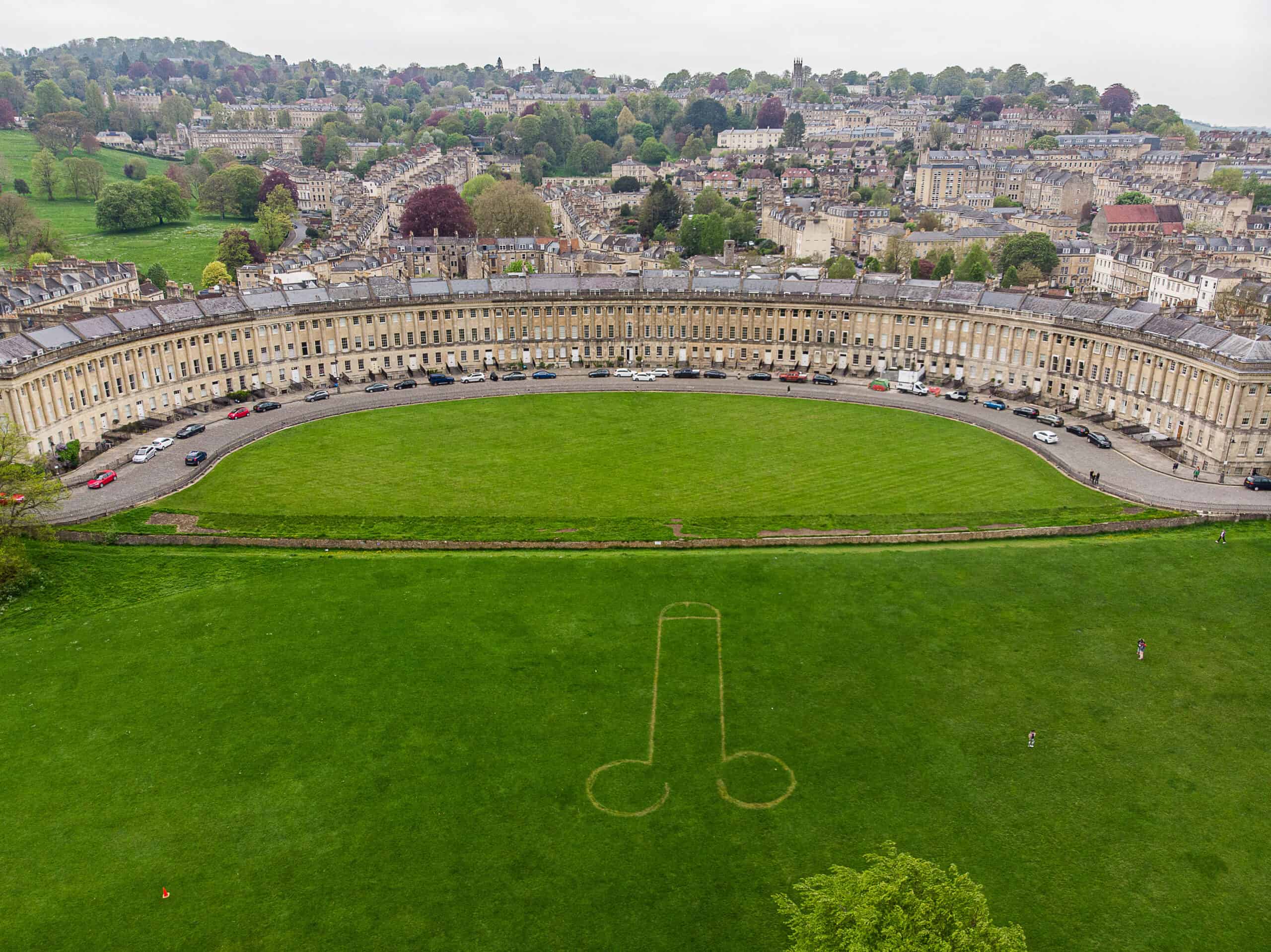 Pranksters mow giant penis into lawn on famous street – days before Coronation party there